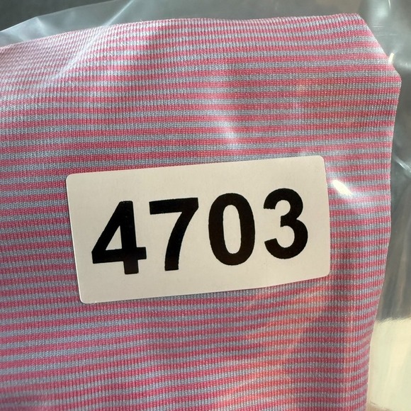 Peter Millar Jubilee Stripe Performance Golf Polo Pink Men XXL AutoZone Logo NWT - Picture 10 of 10